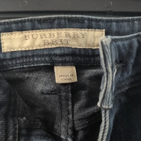 Women's Burberry Brit Skinny Low Rise Size W 28 Jeans- Denim